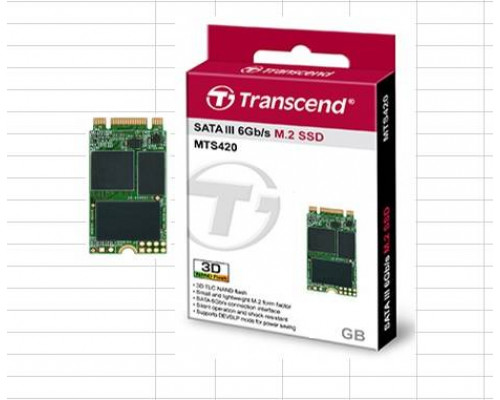 Твердотельный диск 120GB Transcend MTS420, 3D NAND, M.2, SATA III [R/W - 560/500 MB/s]
